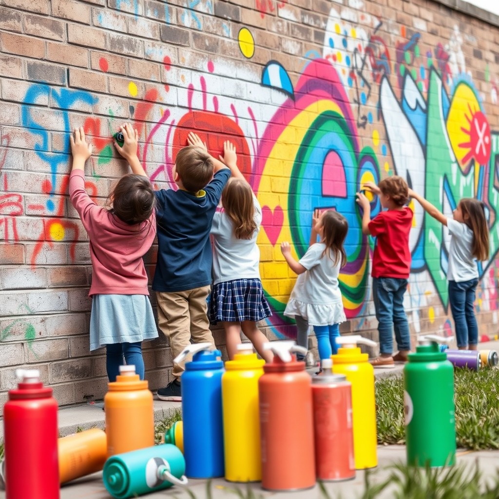 Graffiti kinderfeestje: Spelen, spuiten en stralen!